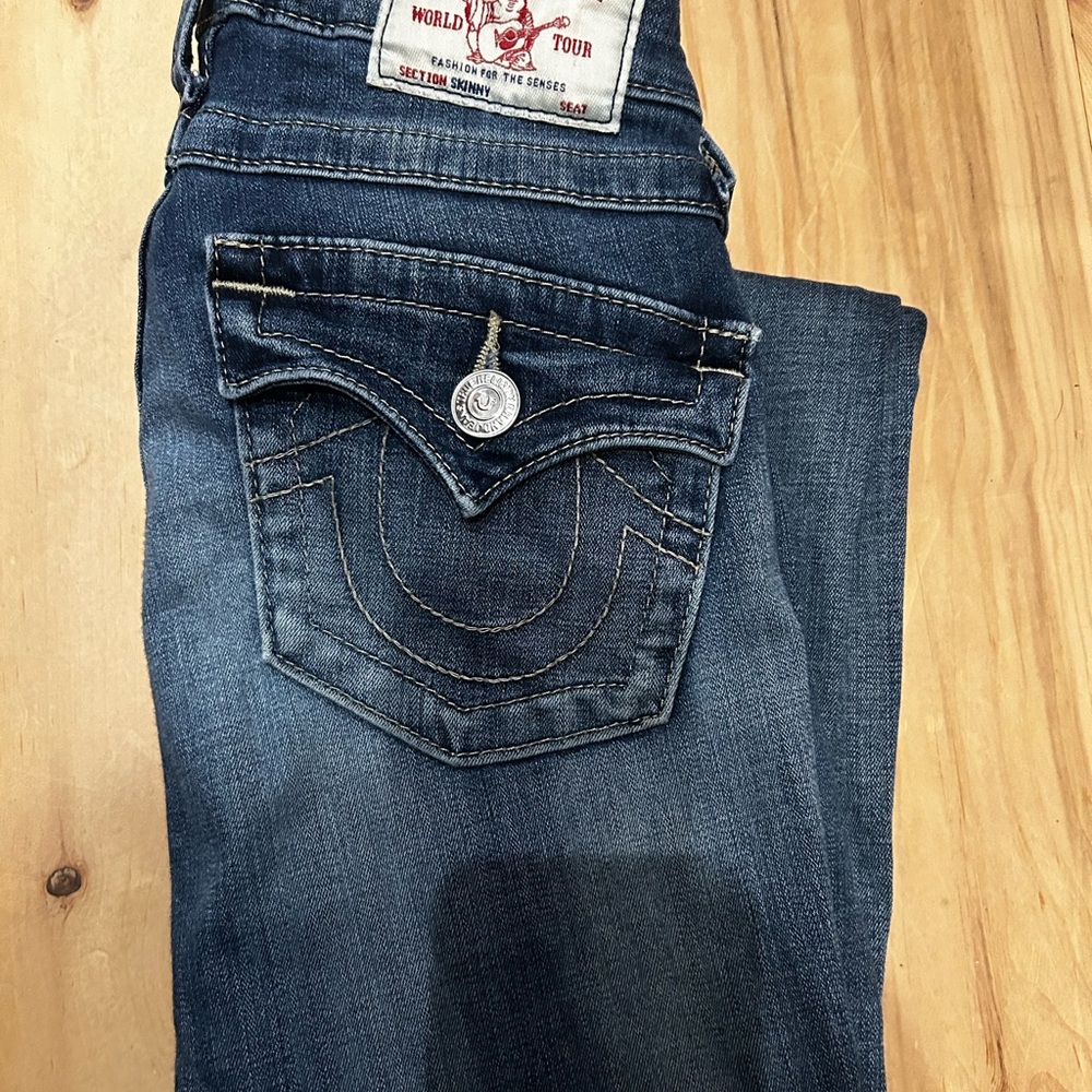 VINTAGE TRUE RELIGION SKINNY JEANS 26
